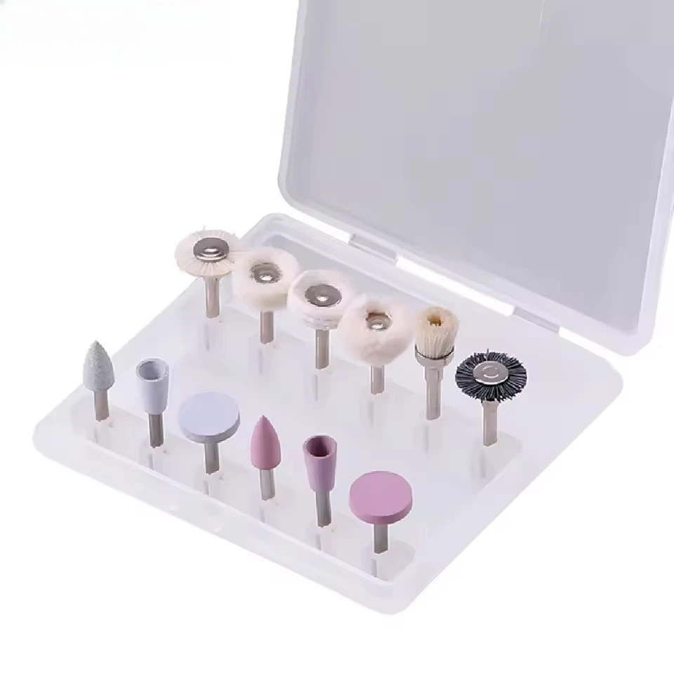

GUSROM 12PCS/Box Dental Composite Polishing Kit RA 2.35mm Polisher for Low Speed Hanpiece Porcelain Natural Teeth Nail Polishing