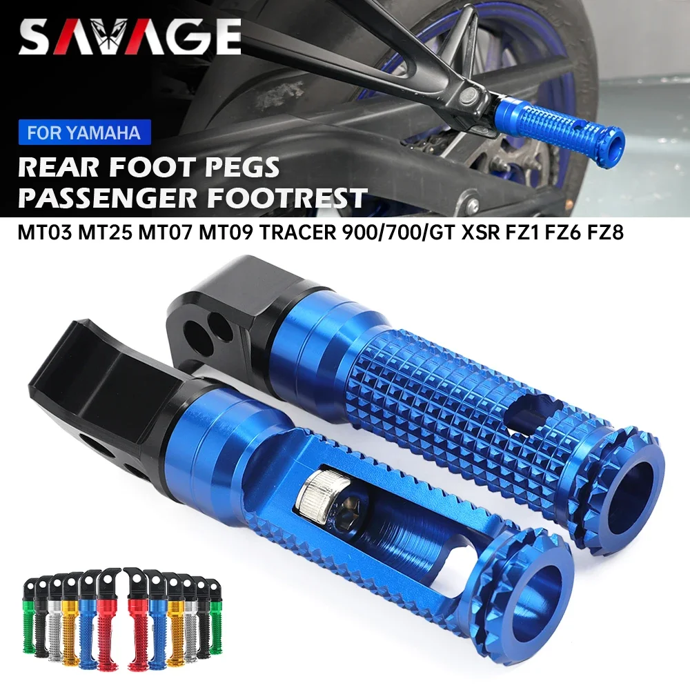 Rear Footrest Foot Peg For YAMAHA MT07 MT09 Tracer 700 900 XSR MT03 MT10 FZ8 FZ6 FZ1 YZF R3 Motorcycle Passenger Footpegs Pedal