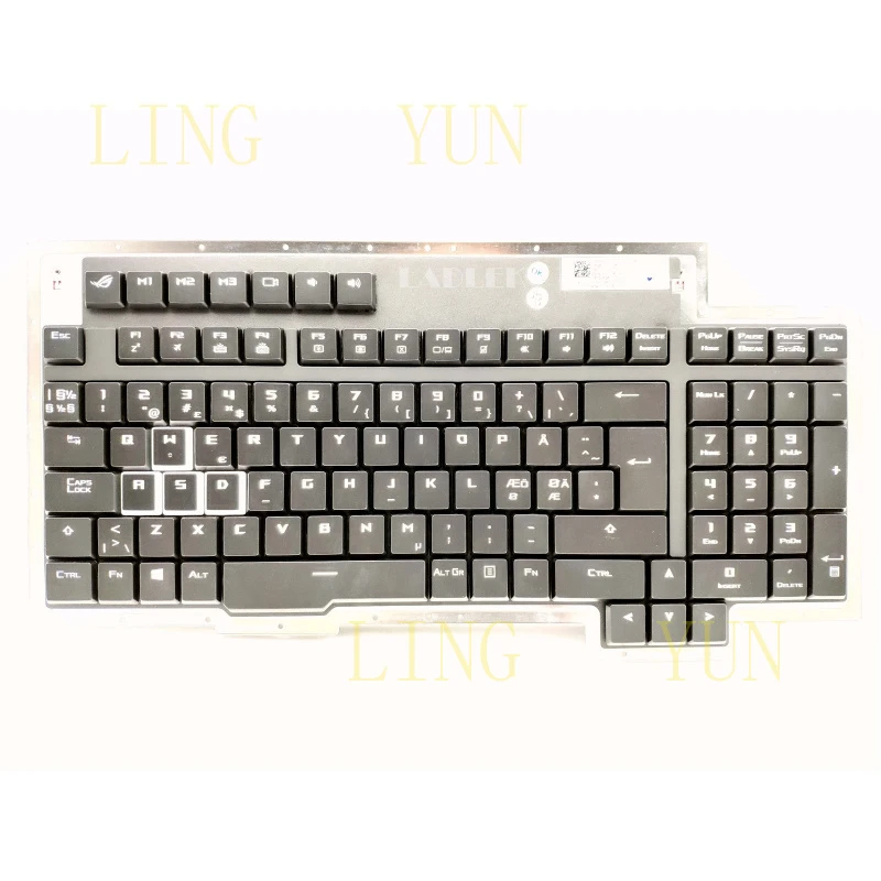 

Z Danish Swedish Norsk Finnish Nordic backlit keyboard for Asus GX800V GX800VH