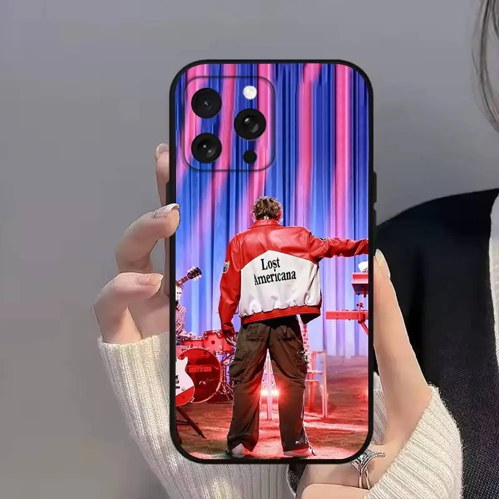 M-MGK LOST A-AMERICANA Handyhülle für iPhone 12,13,14,11,12,17,16,15,Plus,Pro Max,XS,X,XR,SE,Mini,Soft Silikon Schwarz Cover