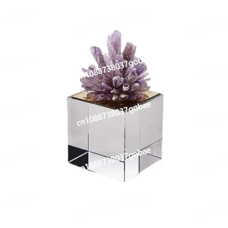 

Nordic Light Luxury Amethyst Ornament Living Room Creative Entrance Wine Cabinet TV Cabinet Model Room Study Home Decoration