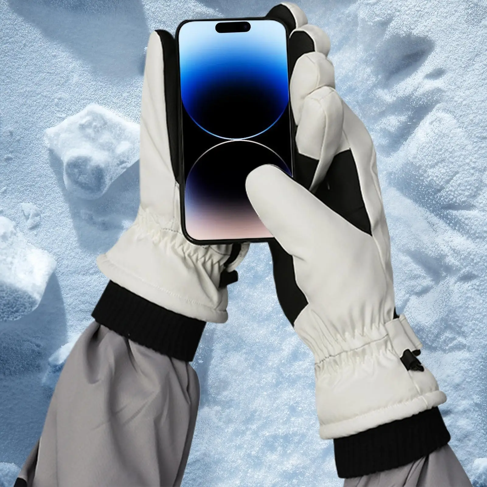 スノーグローブ防水冬スノーボードグローブタッチスクリーン滑り止めミトン男性女性親自転車スポーツアウトドア用