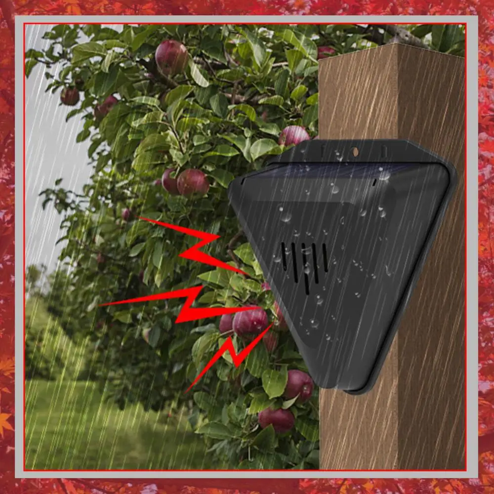 Solar Bird Repeller with 13 Sound Bird Repellent Alarm Solar Animal Repellent Outdoor Crop Orchard Protection Animal Deterrents