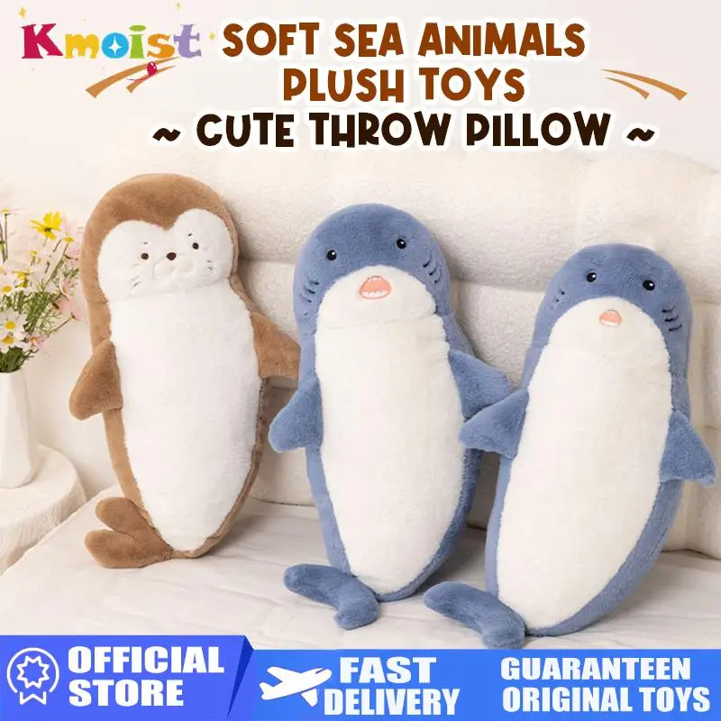 

Cute Seal and Shark Plush Toy Dol Soft Stuffed Toys Sleeping Pillow Cute Doll Girls Christmas Gifts for Kids Adults Home Decor