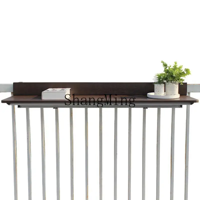 DSA balcony guardrail hanging table household foldable outdoor sunscreen railing hanging lifting small bar