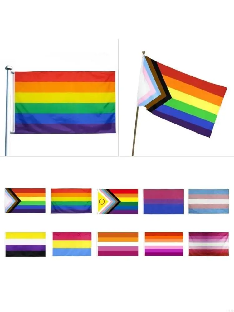 Lesbian Gay Bisexual Transgender Pride Flags and Banners Small Rainbow Flag Big