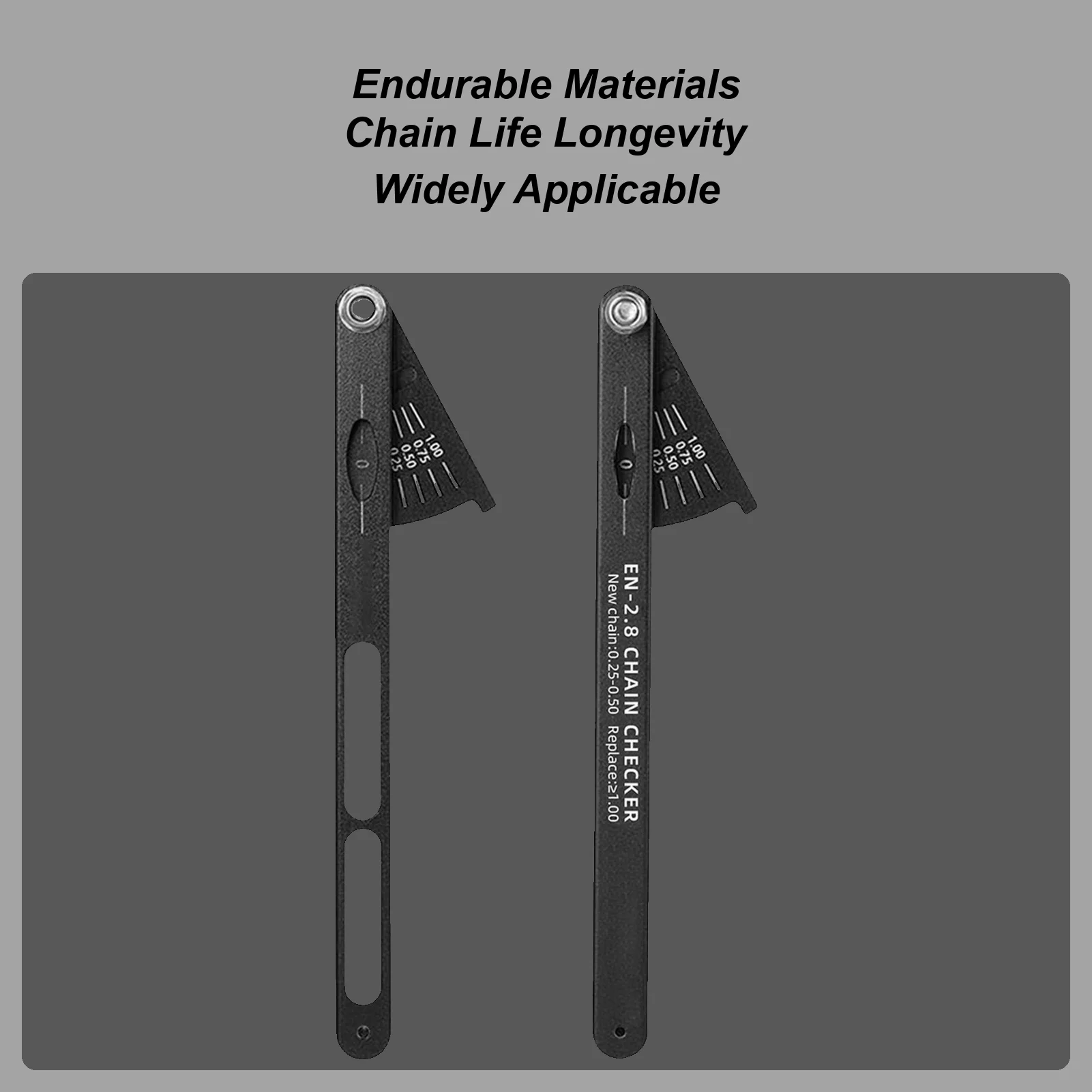 

Aluminum Alloy Chain Wear Indicator Portable Bike Chain Tool for Road Bicycle Motorcycle Maintenance Accurate Measurement