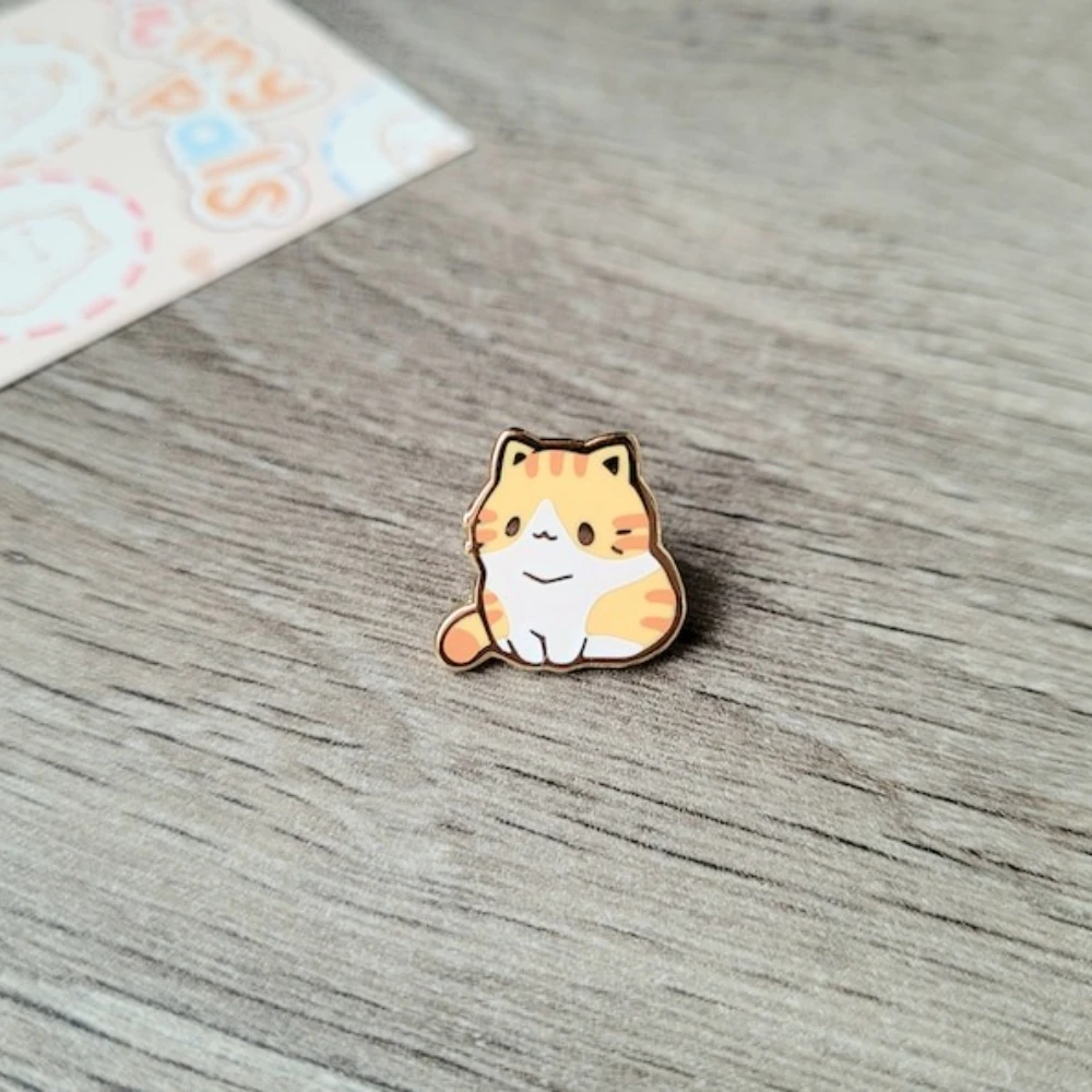 Cute Tiny Cat Enamel Pins Kawaii Kitten Metal Badge Cartoon Animal Brooch for Jewelry Accessory Gifts for Cats' Lovers image 4