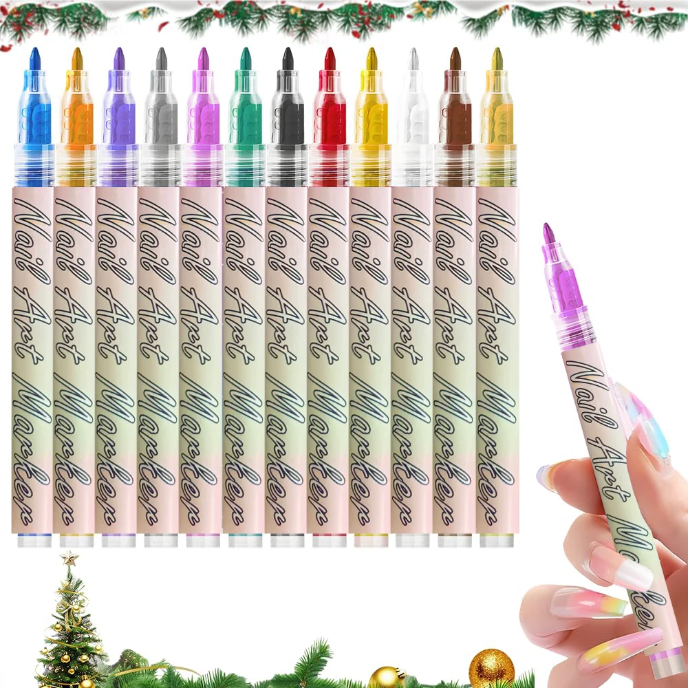 

12 цветов, набор ручек для дизайна ногтей, граффити, ручки для дизайна ногтей, акриловая краска, маркеры для дизайна ногтей, ручка для дизайна ногтей, маникюр, подарок для взрослых и детей