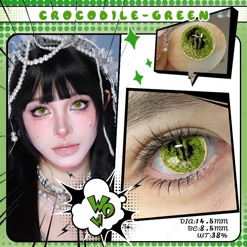 EYESHARE Cosplay Farbige Kontaktlinsen für Augen, jährliche Verwendung, Make-up, verrückte Halloween-Schönheit, rote Kontaktlinsen, Augenkosmetik – Detail 23