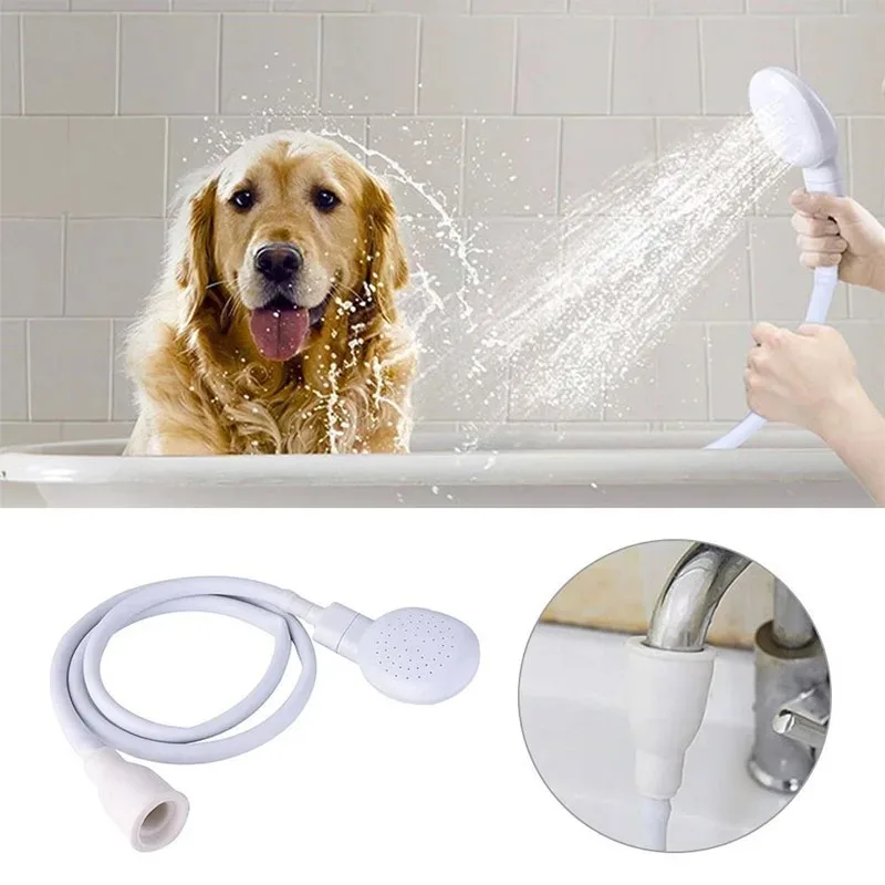 Haustier-Duschzubehör: Tierdusche, Waschbecken, Duschkopf-Verlängerung, Schnellanschluss, Einfache Handbrause