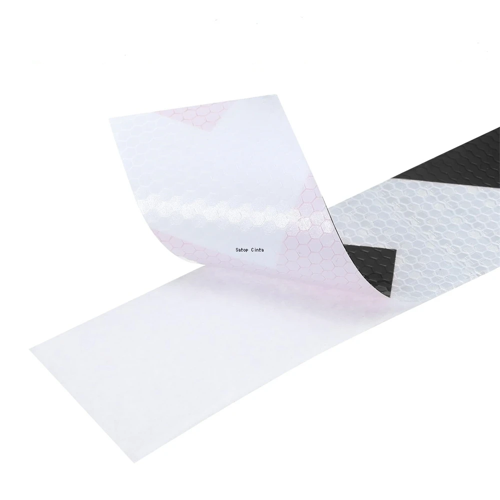 5cm*5m Arrow Reflective Stickers White-Black Waterproof Adhesive  Warning Safety Tapes Reflectors Strips For Trucks Trailers Car