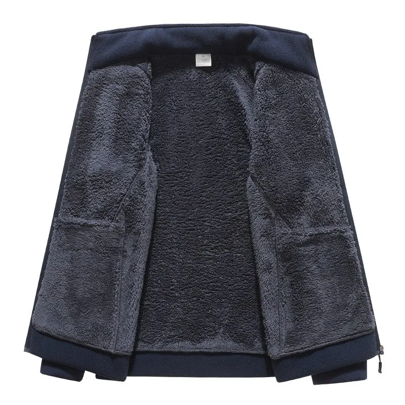 6XL 7XL 8XL الرجال سترات صوف الضأن حجم كبير معاطف الخريف الشتاء الصوف الدافئة القمم كبيرة الحجم في الهواء الطلق بلون بلوزات #5