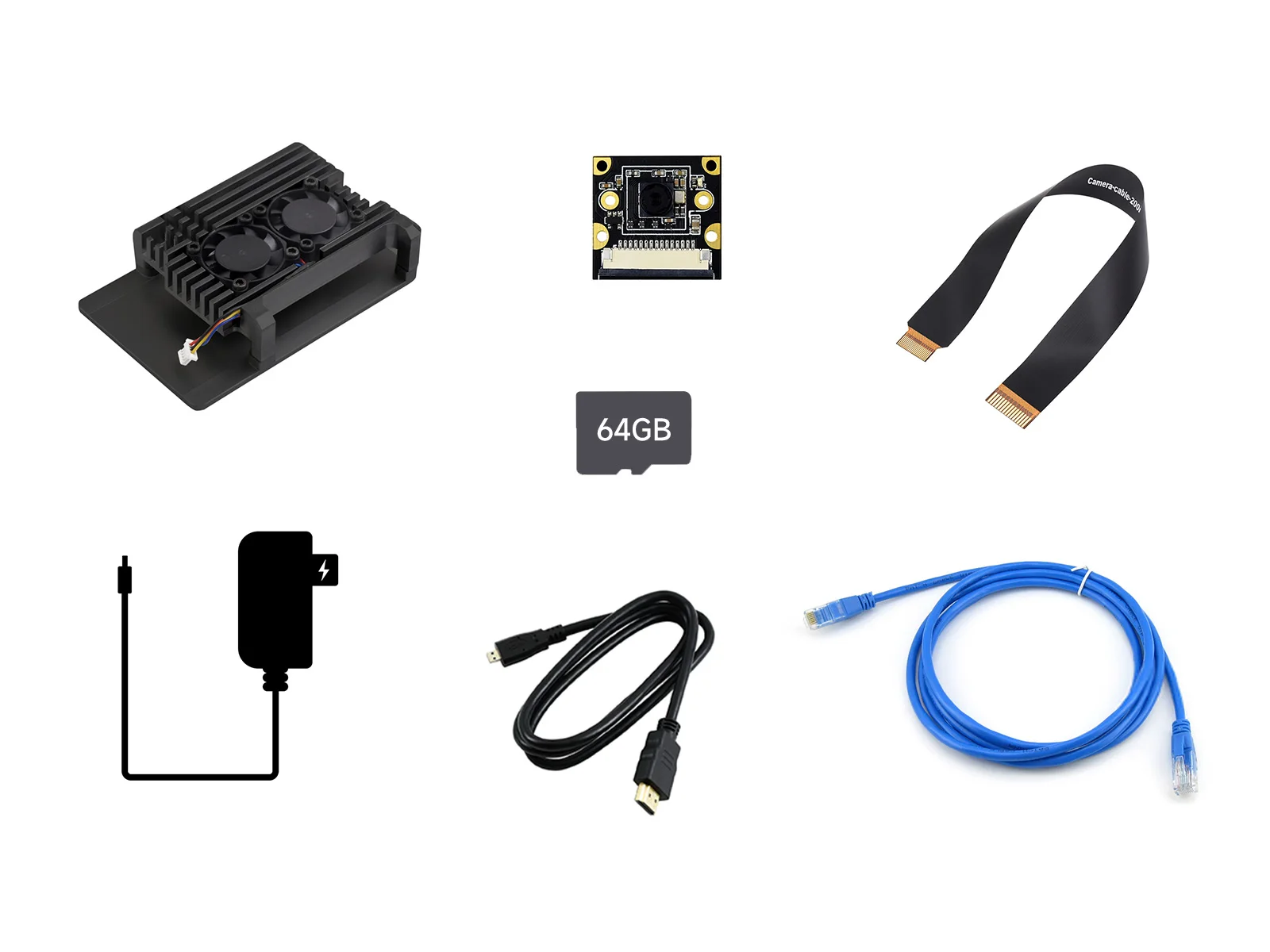 

Waveshare Pi 5 Camera Kit Acc A, B, C,IMX219 Camera (with cable) ×2, Raspberry Pi 5 Case, for Raspberry Pi 5(not included)