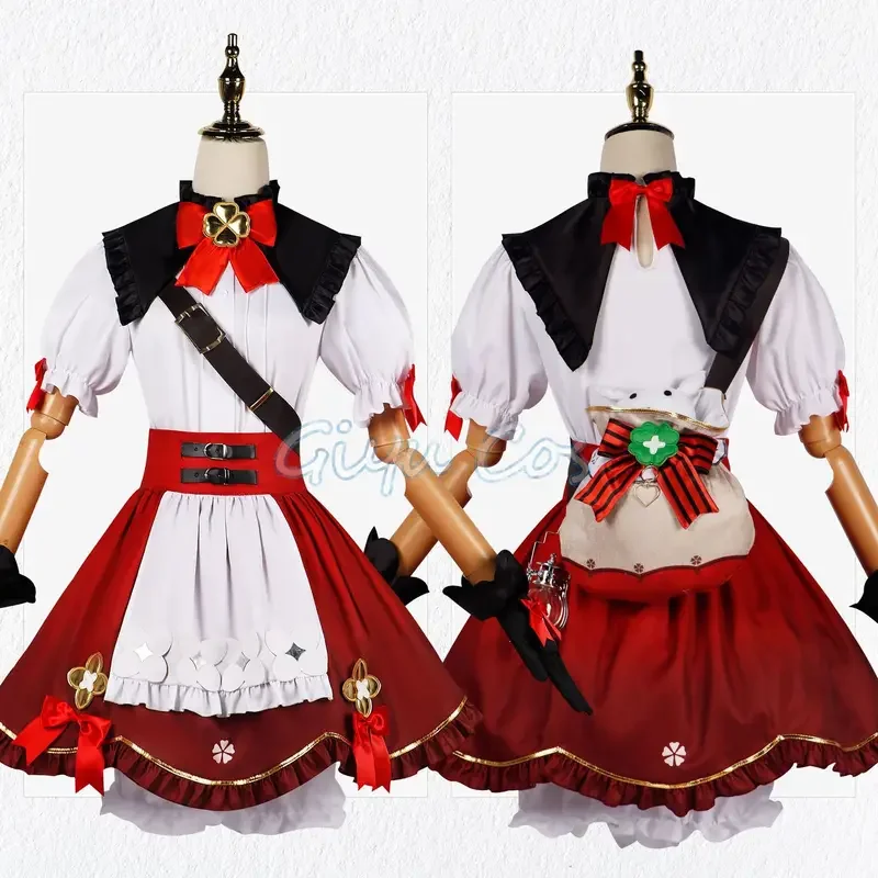 Genshin Impact Klee косплей цветущий звездный свет наряды персонажей костюм униформа жаккардовая ткань костюмы на Хэллоуин для Wo #   1