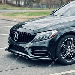 Front Bumper Lip Splitter For Mercedes C Class W205 C205 S205 C160 C200 C180 C300 C400 C450 AMG 2015-2021 Diffuser Body Kit Trim