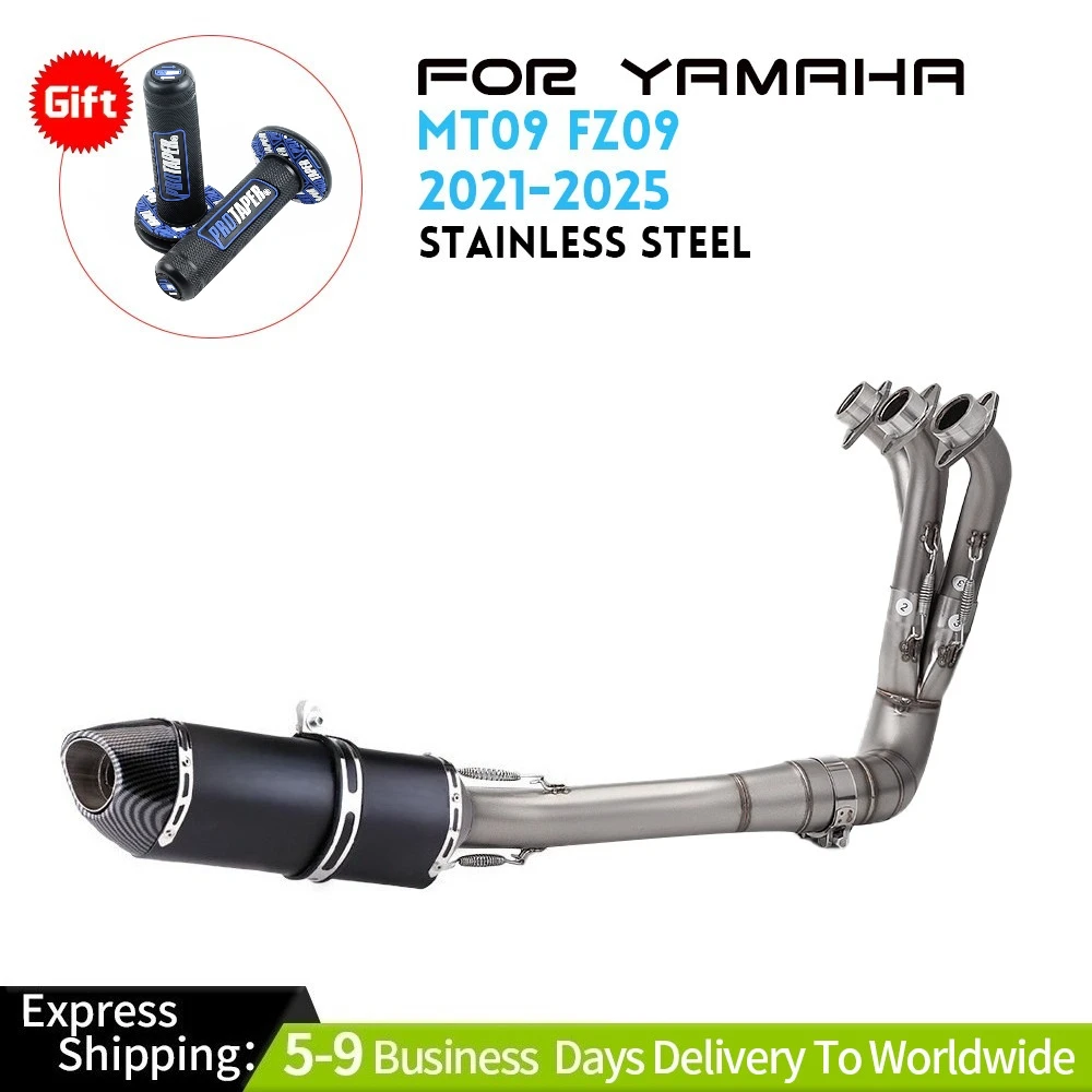 

For Yamaha FZ09 MT09 2021-2025 Exhaust Front Pipe Muffler Tips Whole System Exhaust Systems Exhausts Pipes