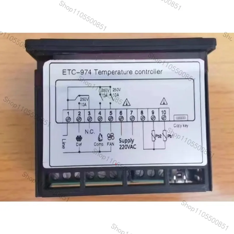 ETC-974/961/902 Refrigeration Defrost Fan Calibration Dual Sensor Digital Display Thermostat