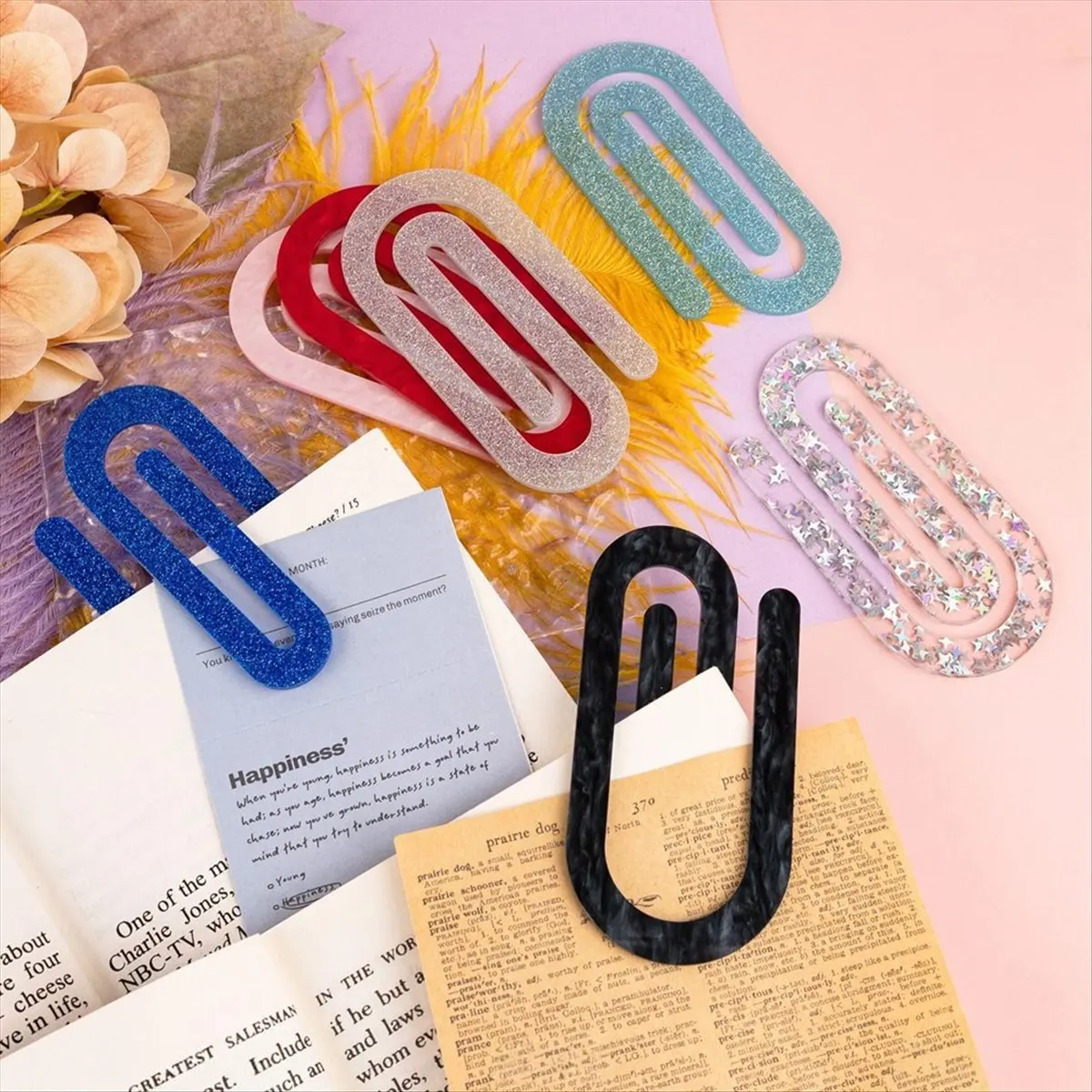 LUCK Decorative Jumbo Paper Clips,11-Pack,Personalized Paperclips for Home, Gift, Crafts, Classroom, School, Teacher