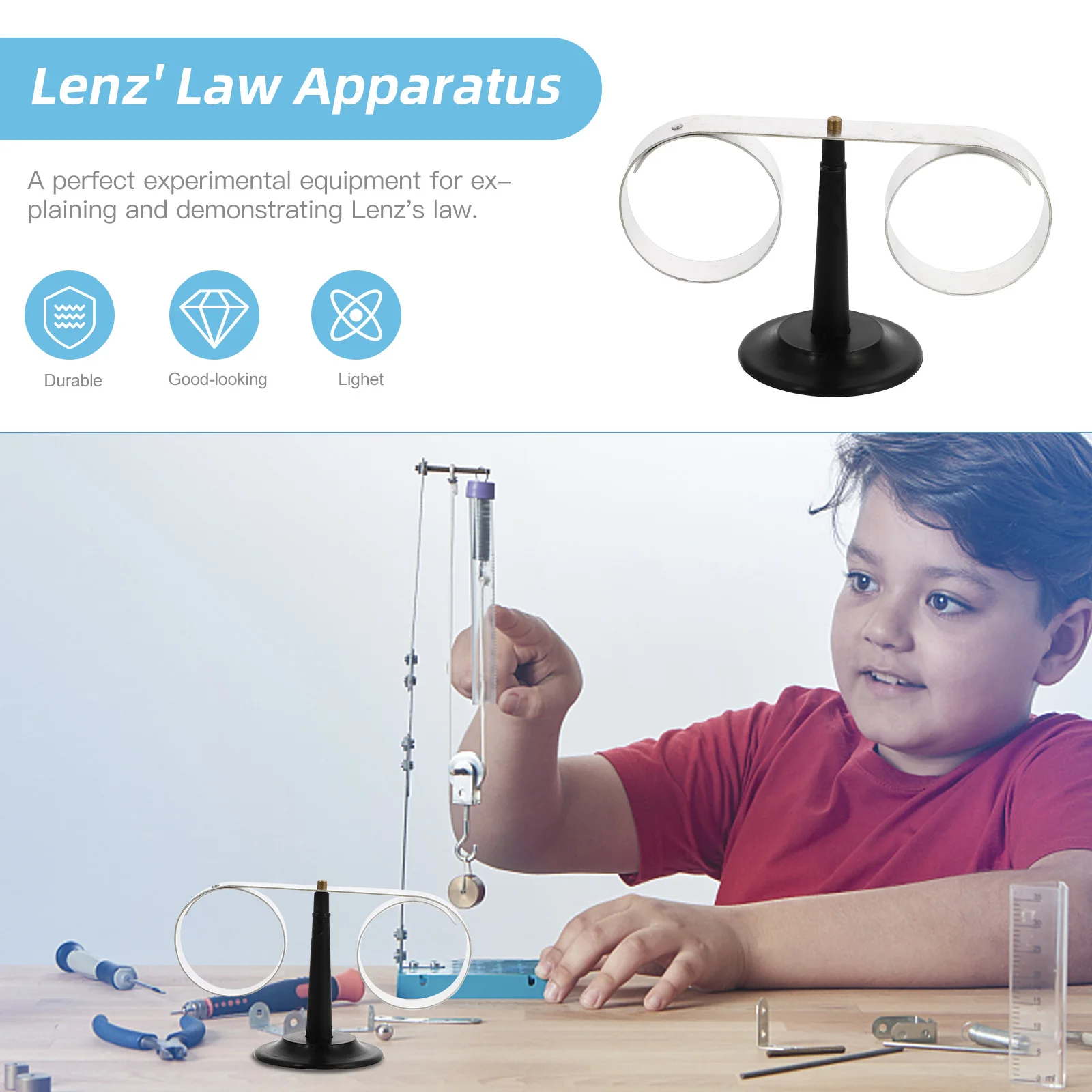 Physikunterricht Prop Lenz Law Apparat Experimentelles Instrument Demonstrator Tester Schule Laborausrüstung Haltbarkeit Robuste Verwendung