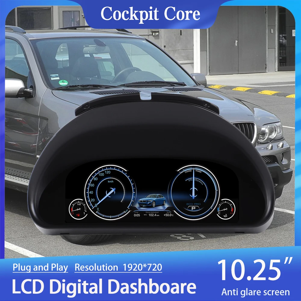 

For BMW X5 E53/E39 1999-2006 Digital Cluster Carplay Map LCD Dashboard Cockpit Virtual Instrument Speedometer Multifunctional