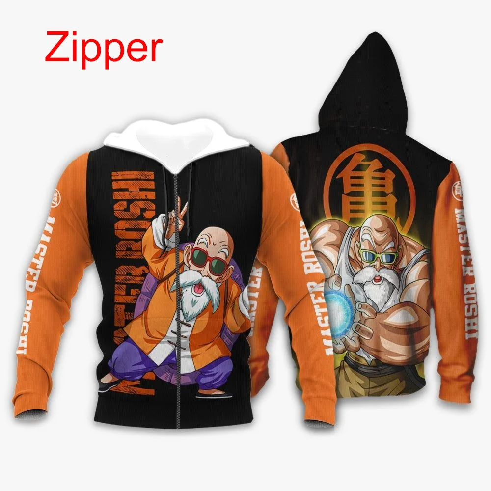 

Dragon Ball Master Roshi Anime Zipper Hoodie Japan Style Cartoon Sweatshirt Men Women Children Fashion 2026 Jacket Coat