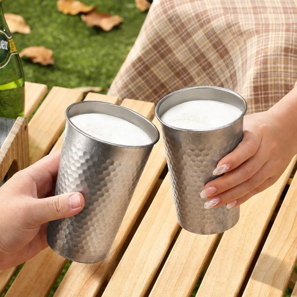 350/500/600ml Pure Titanium Titanium Drinking Cups Durable Ultra-Light Coffee Tea Cup Portable Camping Tableware