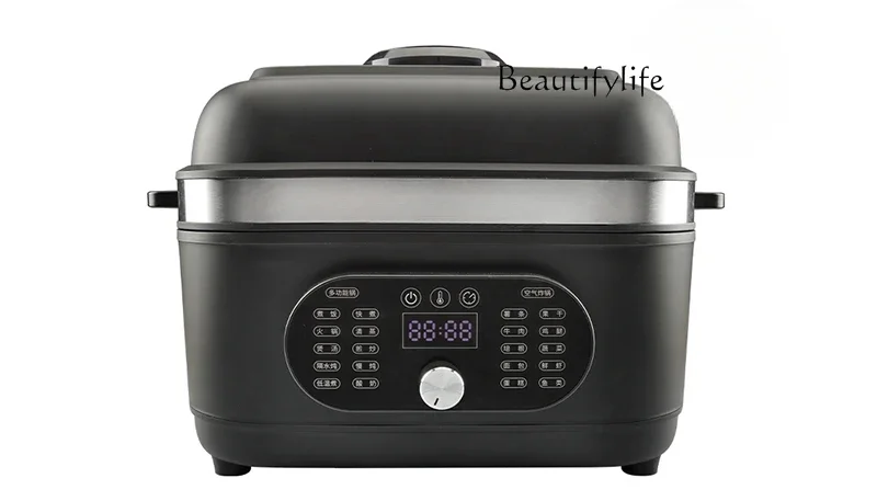 

Multifunctional Cuisine Household Hot Pot BBQ Meat Shabu Air Fried Fried, Cooked, Fried and Stewed Integrated Electric Pot