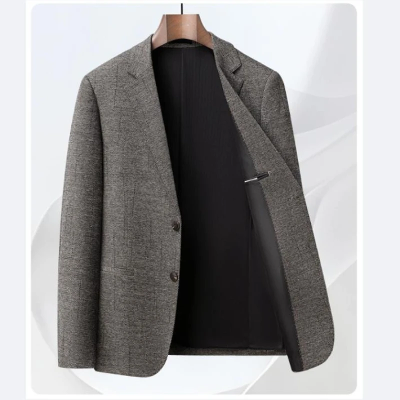 Autumn Blazer Business Casual Suit Men's Slim Fit Non-ironing Suits Machine Washable Single Jacket Fashion Blazers XXXL