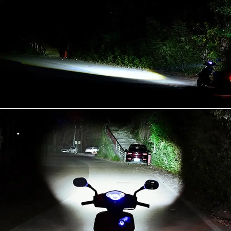 LED Motorcycle Headlight 12W 1500LM High/Low Beam H4 LED Headlight Bulb Upgraded Super Bright White Yellow Light Headlamp