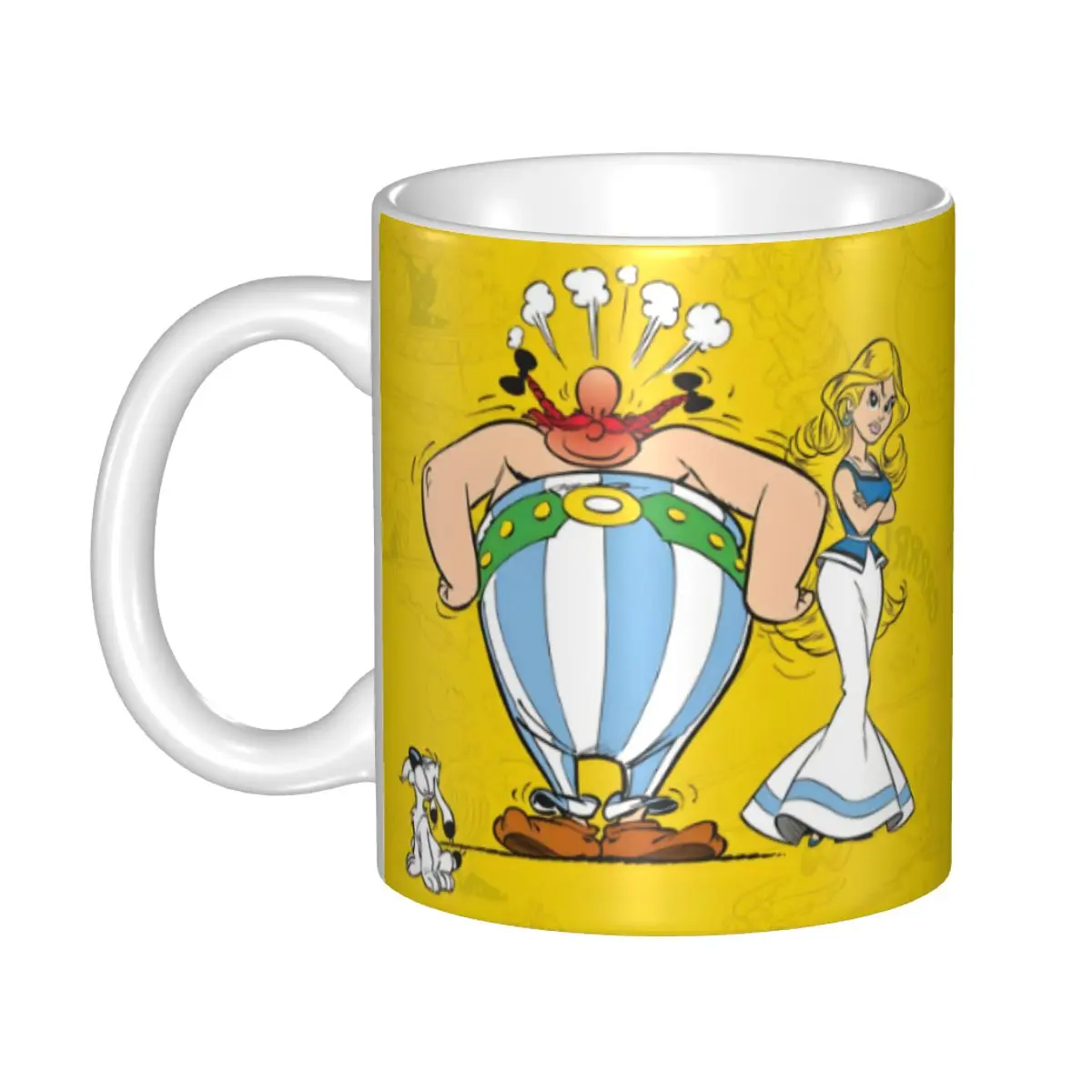 

Customized Asterix And Obelix Hunting Mug DIY Funny Anime Cartoon Ceramic Milk Tea Coffee Cup
