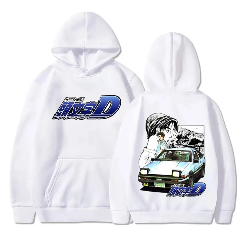 Takumi Fujiwara R34 Skyline GTR JDM Hoodies Vintage Long Sleeve Sweatshirt Japanese Anime Initial D Drift AE86 Racing Car Hoodie