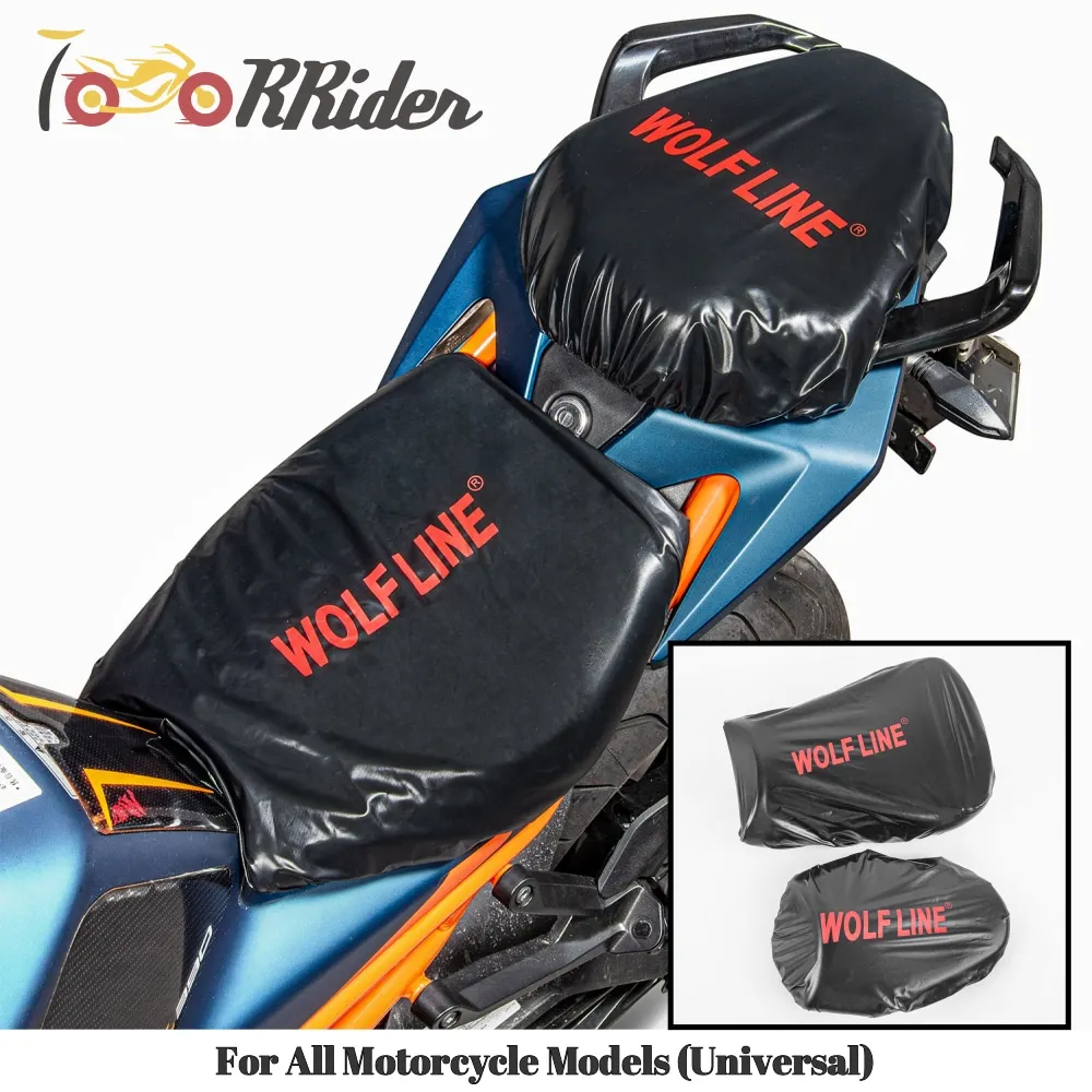 

Wolfline Universal Motorcycle Front Rear Seat Cushion Protective Cover Waterproof Dustproof Rainproof Outdoor Anti-UV Sun