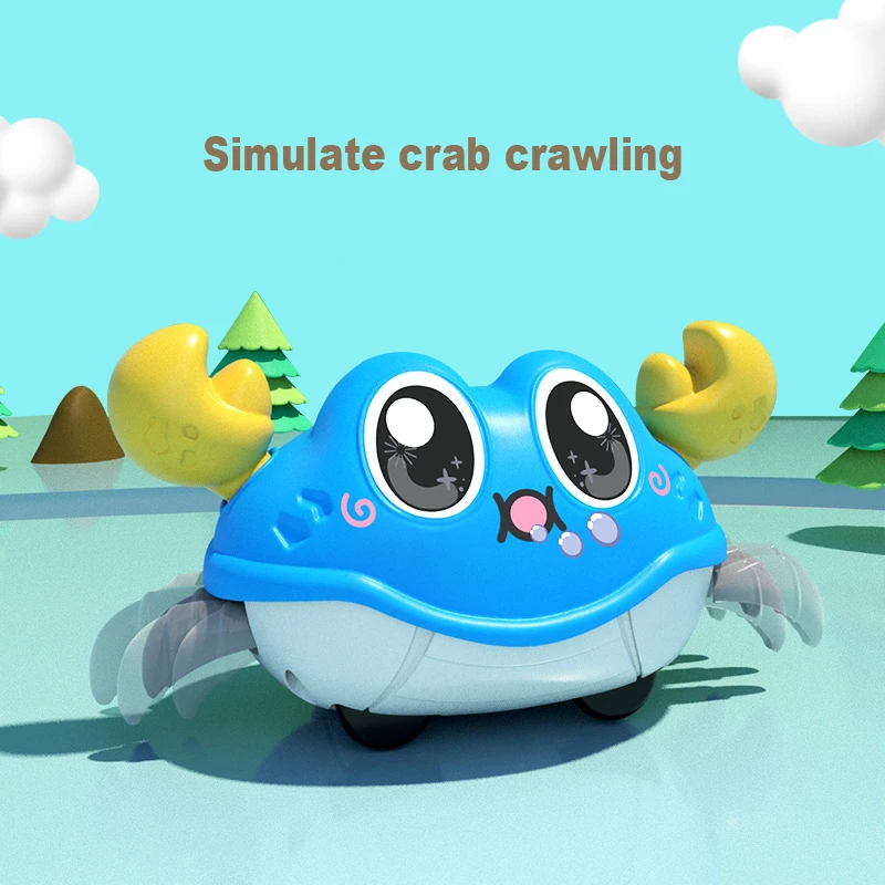 Zabawny projekt kreskówek Walking Crab Toys BPA Free Run Crab Model Zabawki Idealny prezent Forward Crawling Crab Zabawki dla dzieci Chłopcy Dziewczynki