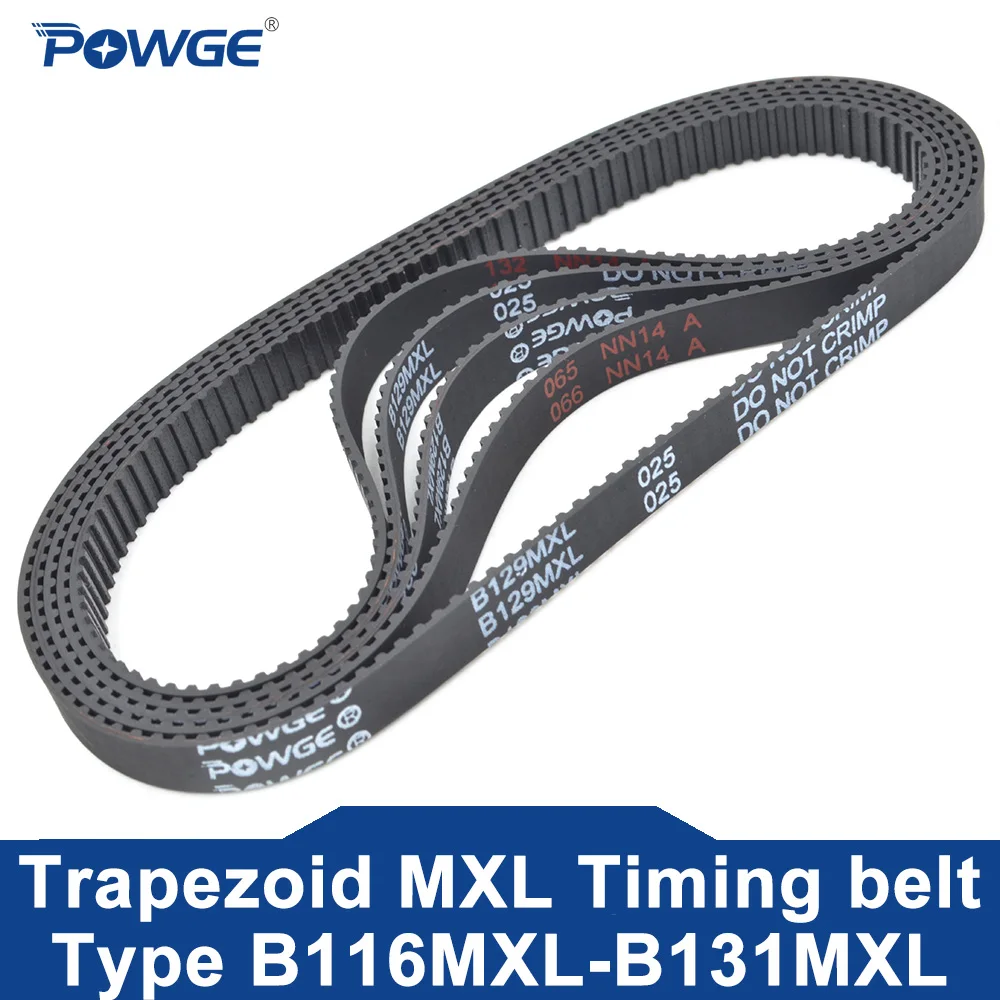 

POWGE 5PCS MXL Timing belt B116 B117 B118 B119 B120 B121 B122 B123 B124 B125 B126 B127 B128 B129 B130 B131 Width 3-20mm Rubber