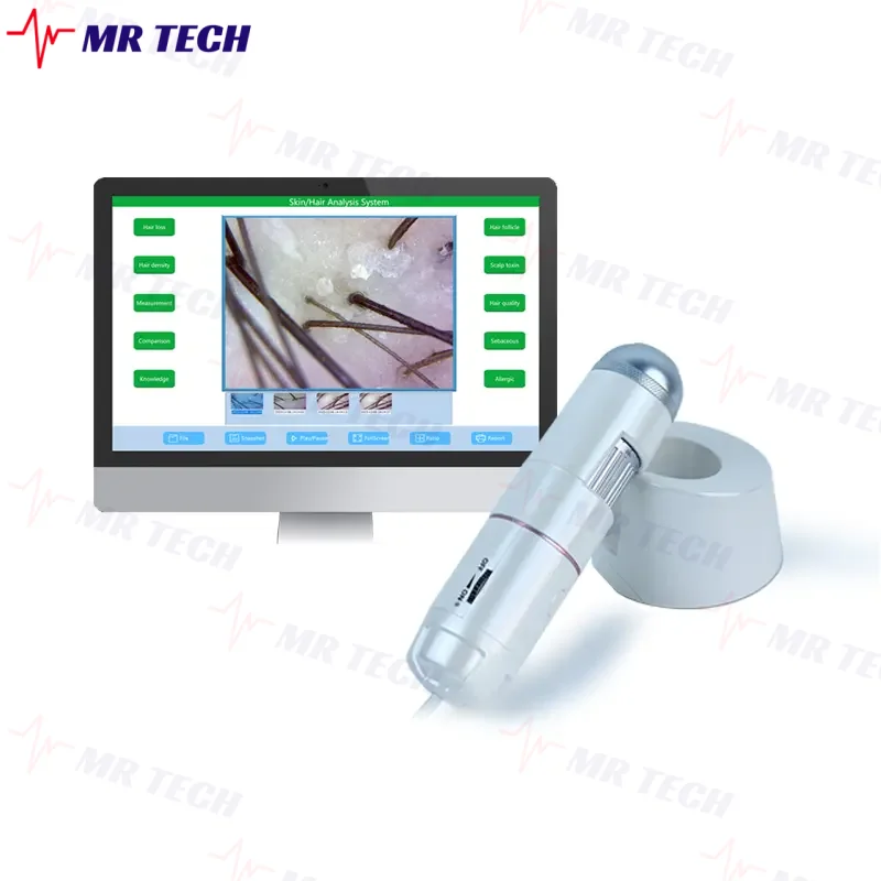 

With Report Scalp Hair Follicle Detector Skin Hair Testing Instrument Hd Amplifier Connected To Mobile Phone Ipad And Computer