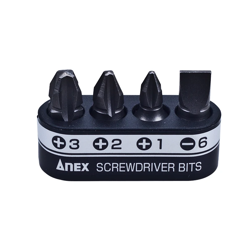 Imagem -03 - Anex-mini Stubby Screwdriver Conjunto de Chave de Fenda Azul Área Apertada Phillips e Flathead Multi Bits Feito no Japão