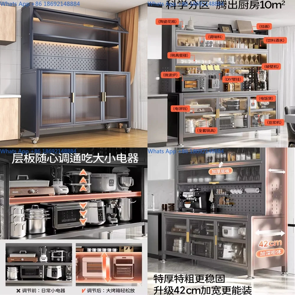 

Kitchen Storage Rack Multilayer Countertop Cabinet for Microwave Oven Toaster and Cookware Organizer
