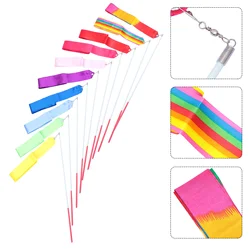 10 Pcs Gymnastics Ribbon Artistic Dance Sports and Entertainment Streamer Wand Ribbons Rhythmic Stick Gimnastika Girl