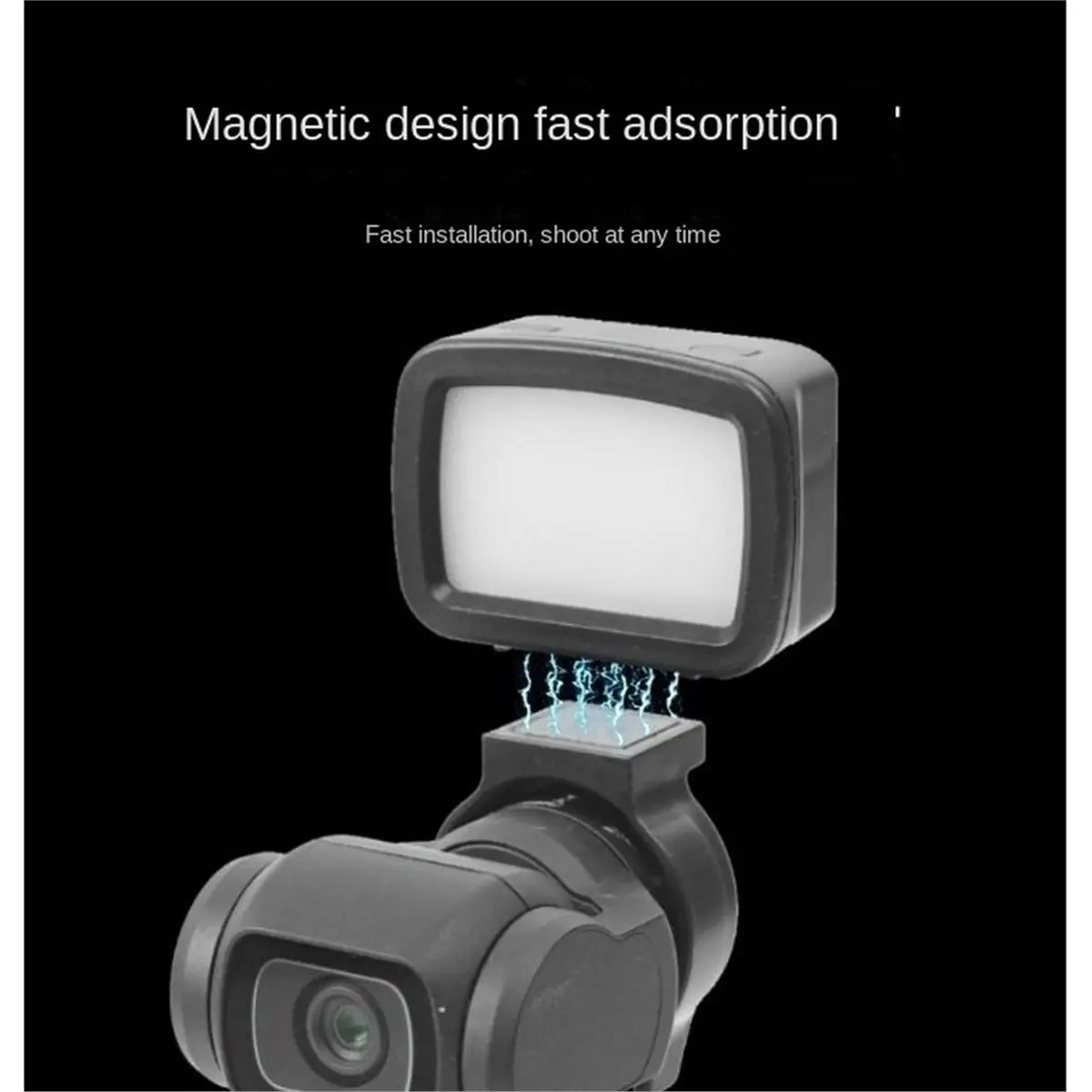 Magnetic LED Light for Pocket 3/4P Accessories Rechargeable Selfie Vlog Auxiliary Fill Light Set 3 Color Mode