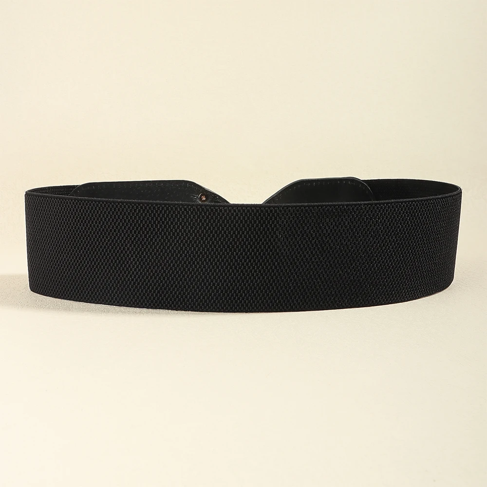 Breiter elastischer Taillengürtel für Damen, Retro-Mode, PU-Leder, Kleiderbund für Damen