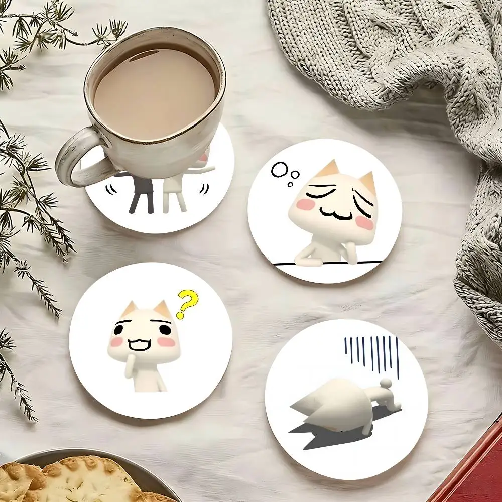 

T-Toros Inoues Wooden Coasters, Heat-resistant Beverage Coasters, Suitable For Various Beverages, Suitable For Use On Home Coffe
