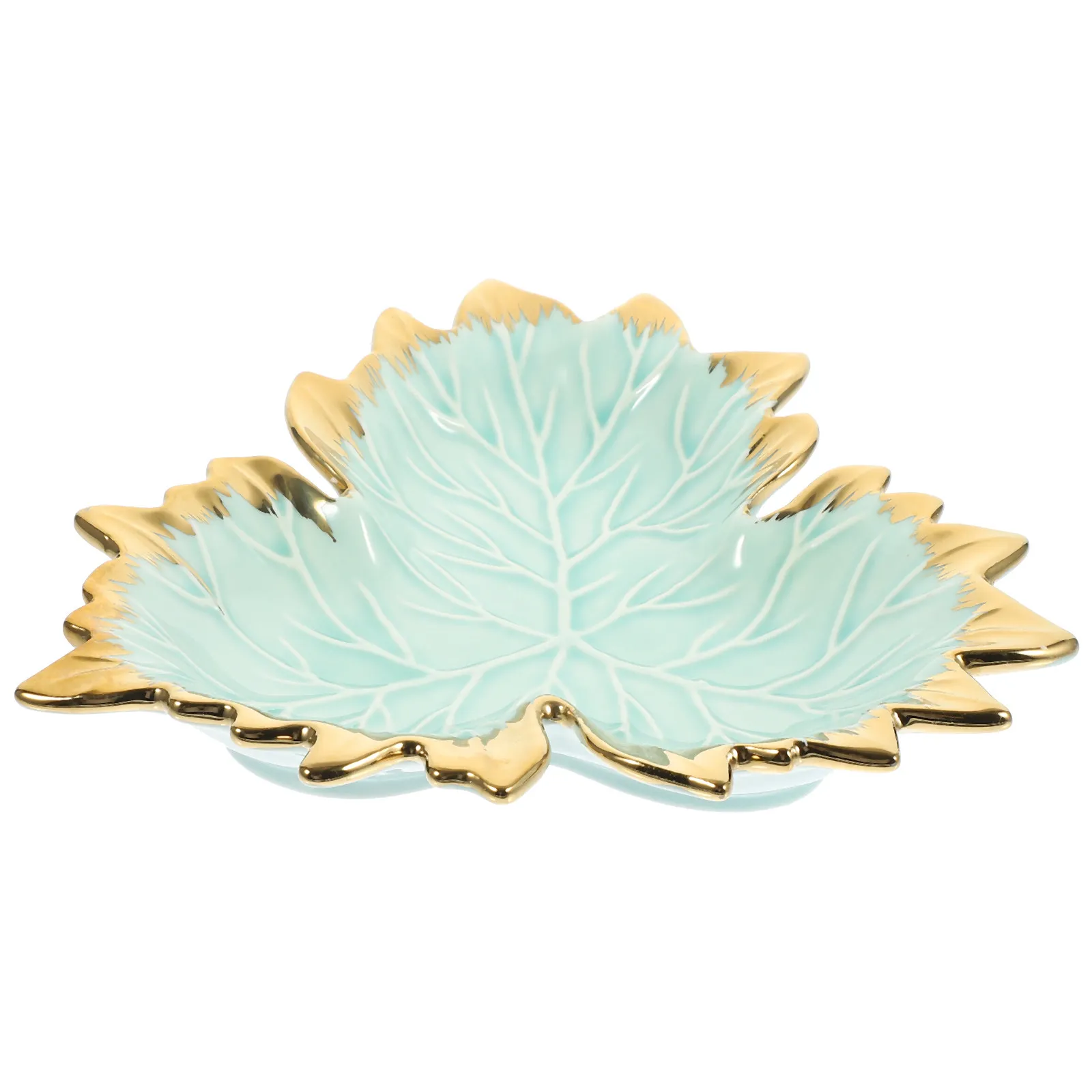 

Керамический поднос в форме листа для демонстрации ювелирных изделий: колец, серег, ожерелий. Декор для дома, настольный органайзер, подарочная коробка, аксессуар.