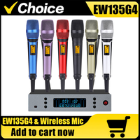 EW135G4 Wireless Microphone System UHF Dynamic Dual Channel Handheld Mic for Karaoke Meeting Speech KTV Stage Performance Party