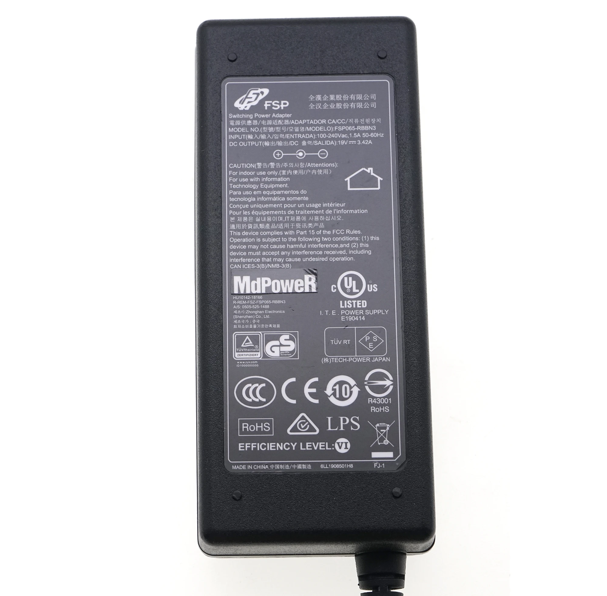 حقيقي FSP 19V 3.42A 65W FSP065-REBN2 FSP065-RBBN3 FSP065-RECN2 FSP065-REB محول التيار المتردد شاحن رصد مصدر طاقة الكمبيوتر المحمول