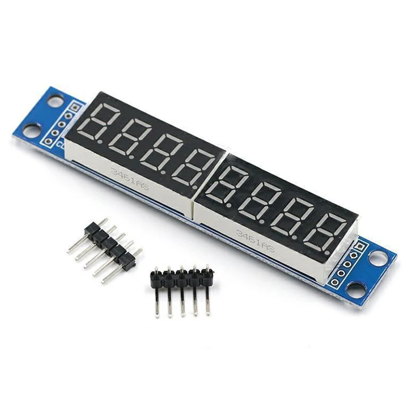 New MAX7219 8-bit Digital Tube LED Display Module 3IO Port Compatible 5V/3.3V Microcontroller Support Cascaded 8-bit Serial