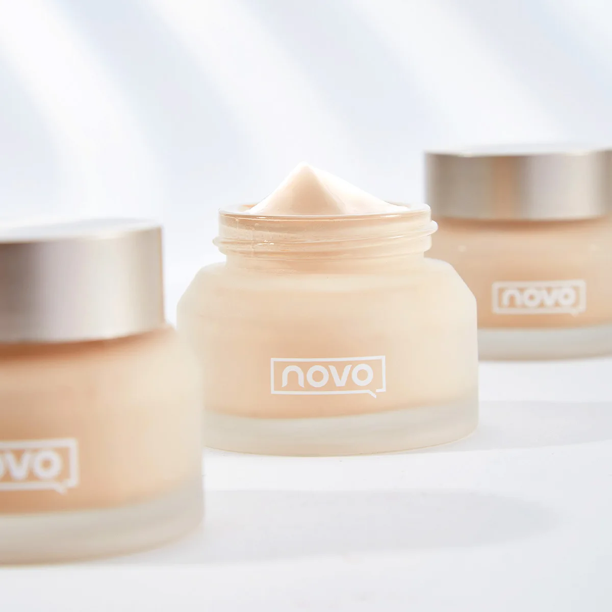 NOVO Face Cream Korean Face Pendant High Coverage Foundation Professional Concealing Foundation Makeup Foundation for 24hr