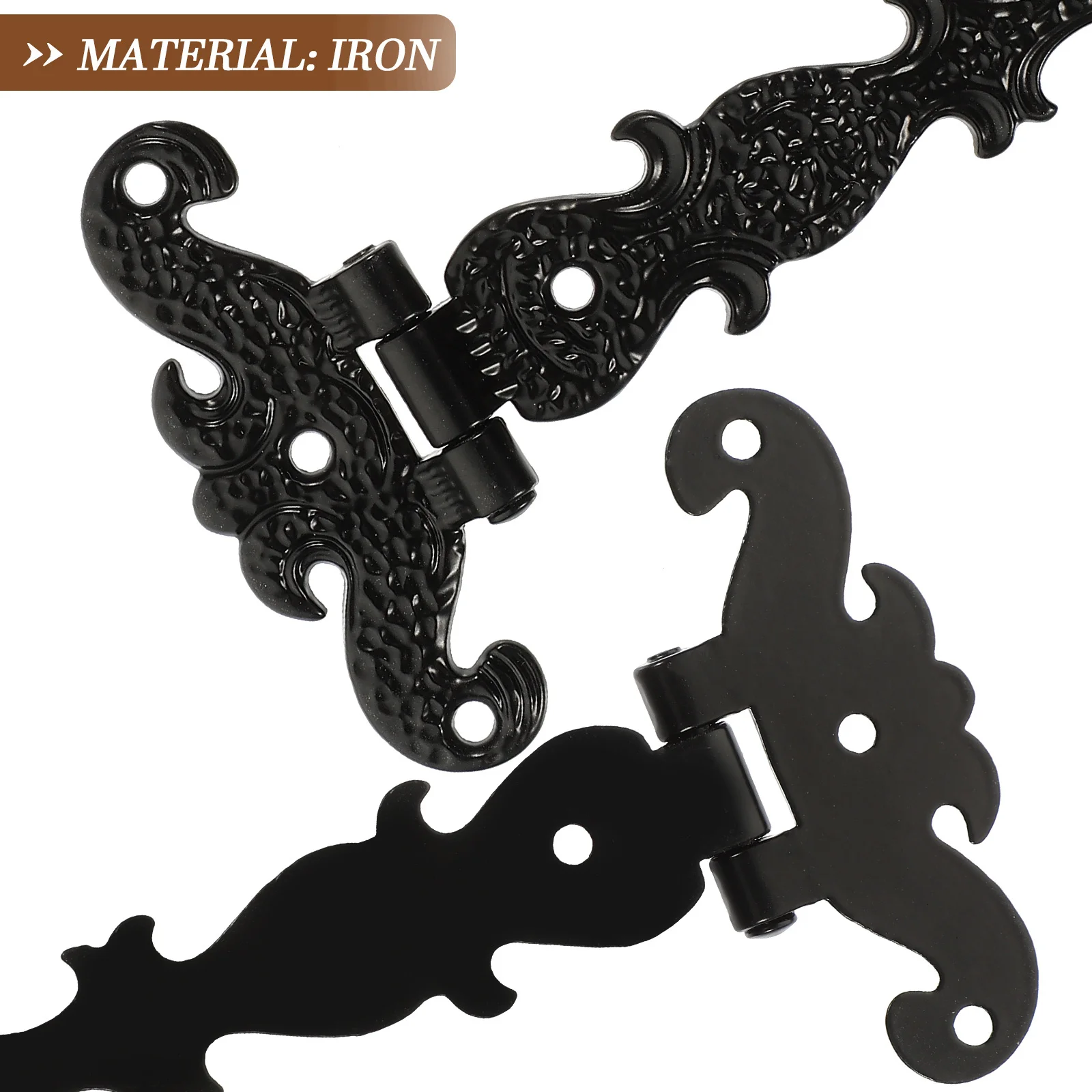2pcs Retro Heavy Duty Iron Shed Hardware For Wooden Gate Fence Outdoor Use Garage Door Hinges Barn Door Hinges