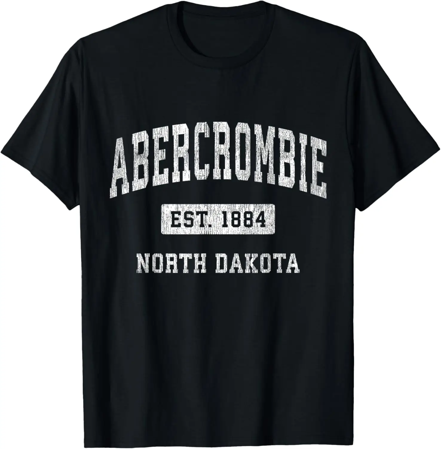 Abercrombie North Dakota ND Vintage Athletic Sports Design T-Shirt