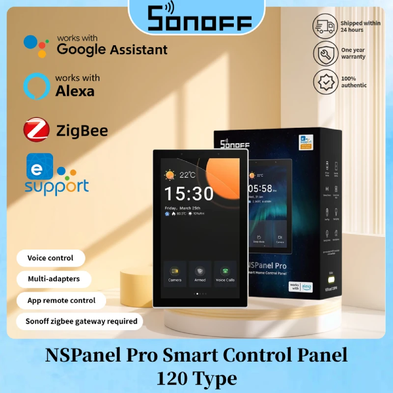 SONOFF NSPanel Pro 120 Type Smart Home Control Smart Thermostst Support Work As Matter Hub Support Alexa Google Home SmartThings